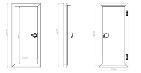 Freezer room door drawing